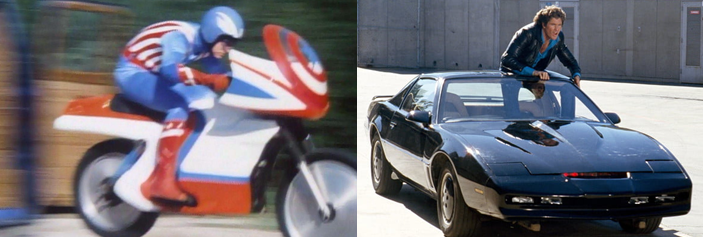 70sMarvelCapBikeKITT
