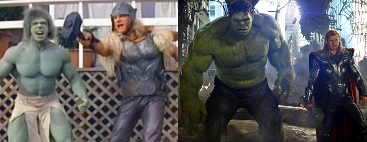 70sMarvelHulkThor